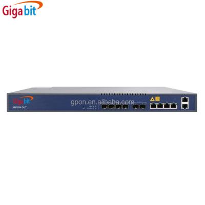 China Gigabit 4 PON OLT GPON FTTH FTTX 10G SFP SFP+ WEB/EMS/CLI IPTV VoIP FTTH Huawei Bridge Router Compatible ZTE SFU HGU ONU Ontario GPON OLT for sale