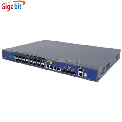 China FTTX Gigabit OEM Brand 16 Ports GPON OLT 1U Slots Telnet CLI Web Firewall 20KM VPN FTTX FTTH GPON OLT for sale