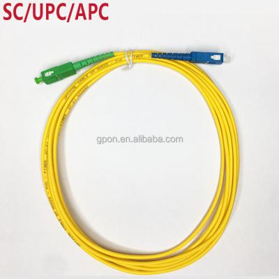 China Network Fiber Optic Patch Cord SC/APC to SC/UPC Network CATV Telecom Fiber Optic Patch Cord for sale