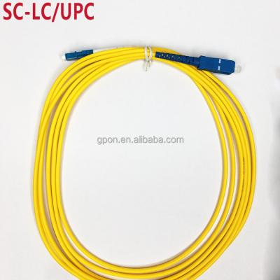 China LC/UPC Single Mode Network Fiber Optic Patch Cord Jumper SC/UPC For Telecom FC SC LC ST FTTH Drop Cable Fiber Optic Patch Cord for sale