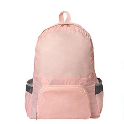 China Recycled PET Fabric Custom Waterproof Bag Ultralight Foldable Backpack for sale