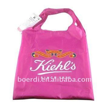 China Pet Bottle Folding Recycled Reusable White Folding Promotional Eco - Friendly Shopping Bag for sale