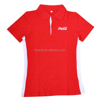 China New arrival high quality popular classic women's eco-friendly TCCC coke kola coke anti-pilling polo shirt for sale