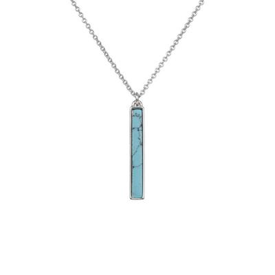 China CLASSIC Gold Turquoise Gemstone Silver Plated Pendant Necklaces For Women Choker Necklace Jewelry Tasty Gift for sale