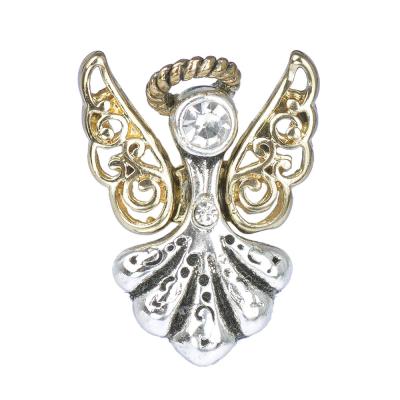 China Birthday ; Commitment; Gift ; Part ; Marry New Design Metal Alloy Flight Wings Guardian Angel Pin Brooch For Women Girls for sale