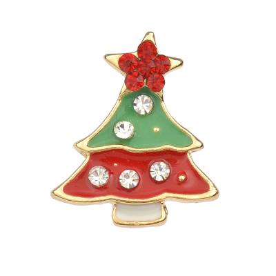 China Birthday ; Commitment; Gift ; Part ; Wedding Colorful Holiday Christmas Jewelry Tree Brooches Pin With Crystal Rhinestone for sale