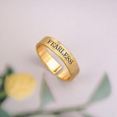 China Fashion Casual/Sporty Gold Initial Rings Mens Womens Gold Plated Jewelry Wholesale Adjustable Rings for sale