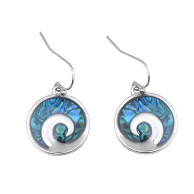 China New Jewelry Opal Ocean Wave Hook Earrings Blue Synthetic BOHEMIA Design for sale