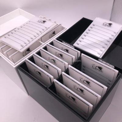 China High Quality Black And White PBT Korean Fiber Lash Storage Box for sale