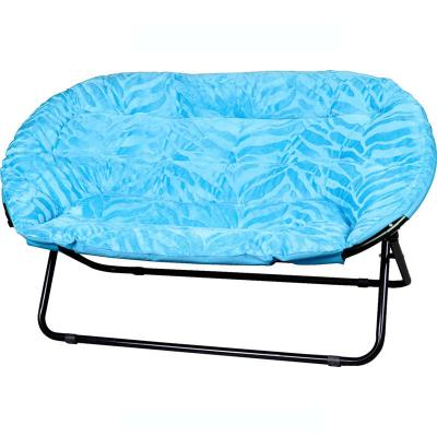 China Custom Folding Single Folding Camping Chair Extended Double Chair Portable High Quality Outdoor Moon Chair for sale