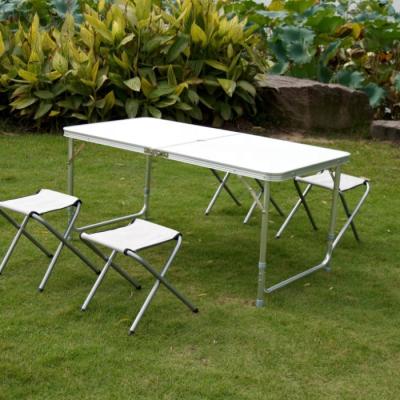 China Heigt Camping Folding Table Adjustable Outdoor Portable Lightweight Aluminum Folding Table With Stools Height Adjustable for sale