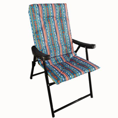 China Easy-carrying indoor and outdoor metal folding chair add comfortable cotton chair with armrest for sale