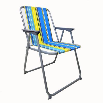 China 2021 New Outdoor Folding Chair Spring Easy-carry Back Beach Chair With Foot Pad for sale