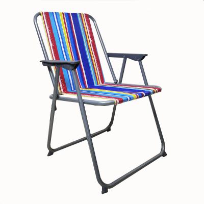 China 2021 New Outdoor Folding Chair Spring Easy-carry Back Beach Chair With Foot Pad for sale