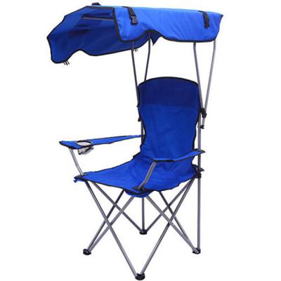 China 2021 Modern Hot Sale Outdoor Folding Beach Chair With Sunscreen Canopy for sale