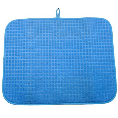 China KDIJET 38x51cm Solid Color Microfiber Waterproof Dish Drying Mat Table Mat Drying Pad for sale