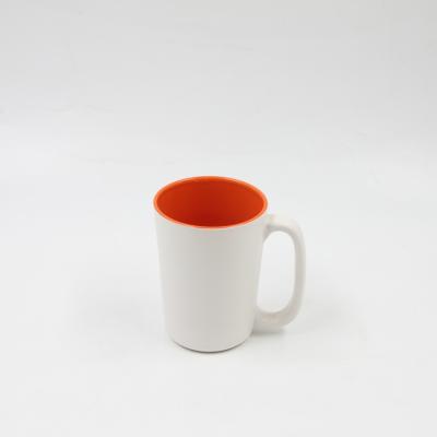 China Viable Wholesale Pottery Mugs 14oz Matt Frosted Ceramic Mug Portable For Coffee Chalk for sale