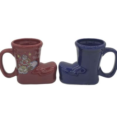 China Wholesale 8oz Viable Glazed Ceramic Cup Heater Boots Customizable Mug With Decal Printing for sale