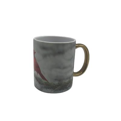 China 11oz Viable Electroplate Ceramic Handle Sublimation Mug Custom Coffee Cute Mugs for sale