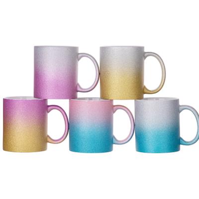 China Glitter& Custom and Wholesale Sublimation Mugs and Glitter Color Gradient Mugs Ceramic Instant Mug for sale