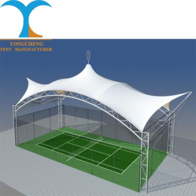 China Alluminum Alloy PVC Coated Car Membrane Structure Tent White Structure Membrane Parking Canopy Tensile Tents for sale