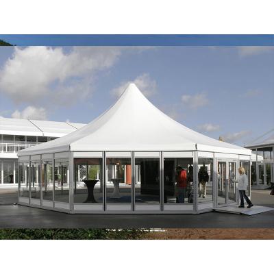 China Alluminum Alloy Hot Sale Heavy Duty Outdoor Large Exhibition Pagoda Tent With PVC Coating for sale