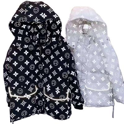 China Breathable WOMEN Fabric Stripper Reflective DUCK DOWN COAT for sale