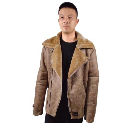 China Breathable FAUX SUEDE JACKET WITH SHERPA LINING Men's Faux Fur Jacket and Coat for sale