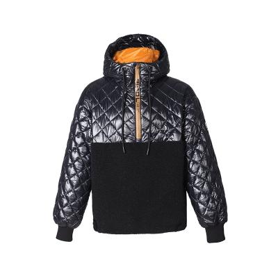 China Men's Casual Outerwear Breathable Stripper Coat Winter Sweater Thicken Outdoor Windproof Quilted Jacket With Faux Fur Block for sale