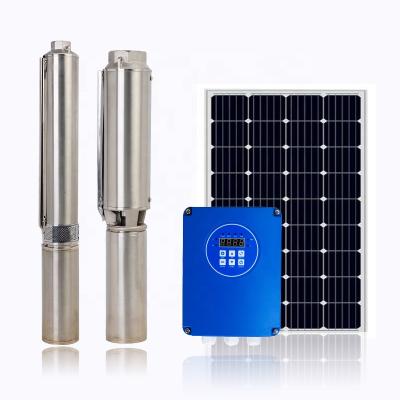 China Bomba de riego solar irrigation, bomba solar dc, bomba de agua con solar panel 0.75 hp 900w 66m for sale