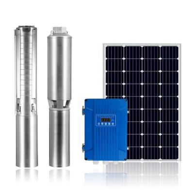 China Solar Irrigation Pump 2hp 2100w 142m Solar Submersible Pump for Farm, Pasture, Agricultural Irrigation for sale