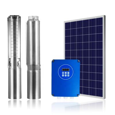 China Solar Irrigation Well Pump Solar System 0.75hp Solar Submers Well Pump 900w 42m Head for sale