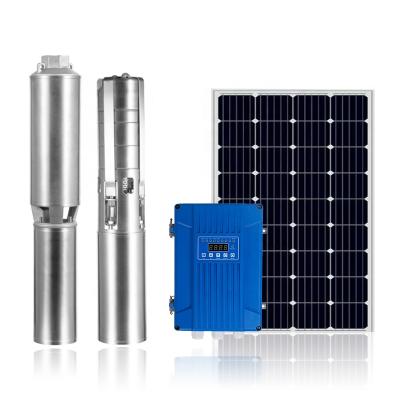 China Solar Irrigation High Efficiency DC Pump System Submersible Deep Well Water Pump System 0.5hp for sale