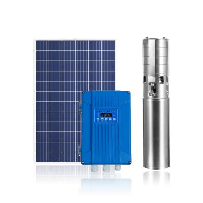 China Irrigation DC solar pump submersible pump, submersible solar water pump, solar-submersible-pump-for-irrigation for sale