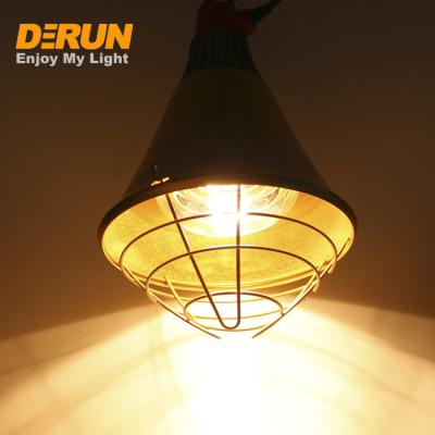 China Aluminum HEAT PRESERVATION LIVESTOCK INFRARED BULB LAMP WITH SHADE FOR LIVESTOCK PIGLET CHICKEN ANIMAL GRILL for sale