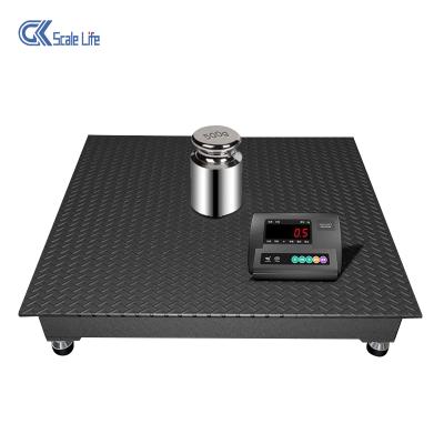 China GK-5000KG 2T Platform Scale Double Platform Floor Scale Weighing With A12E Indicator for sale