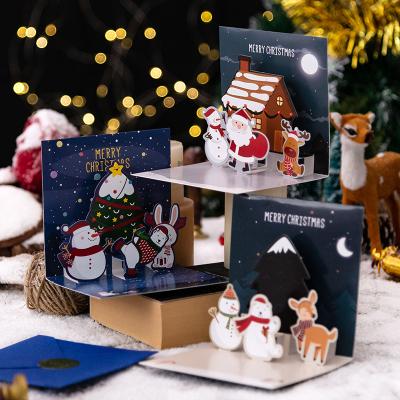 China No Creative 3DStereoscopic Greeting Cards Christmas Eve Business Gift Message Card Holiday Greeting Card for sale