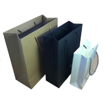 China Best Quality Recyclable Cheap Buying Black Paper Folding Handle Bag Custom Your Own Logo for sale