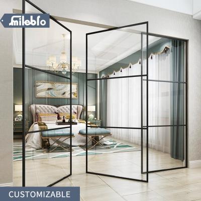 China Custom Aluminum Smile Bro Frame Revolving Doors Office Partition Doors Waterproof Rolling Glass Entry Pivot Doors Low Cost Waterproof for sale