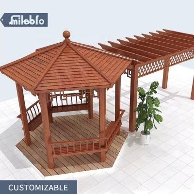 China Smile Bro Hot Selling Easily Assembled Aluminum Hurricane Proof Gazebo, Leisure Outdoor Cafe, Luxury Villa Garden Sun Rainproof Gazebo for sale