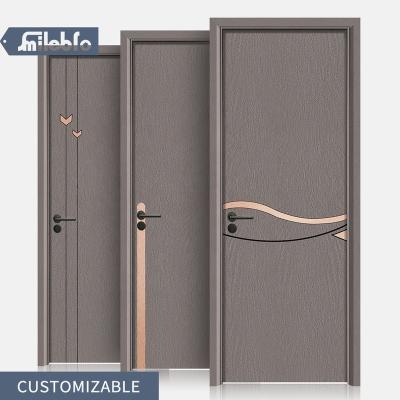 China Smile Bro new waterproof casement door with wooden door/WPC metal decorations with stainless steel design waterproof swing door with frame for sale