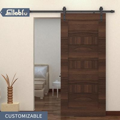 China Factory Selling High Quality Waterproof Wooden Kitchen Doors Bro Smile Cheap Price Sliding Wood Doors Partition Wall Luxury Barn Doors for sale