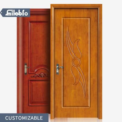 China Latest Design Smile Sound Insulation Modern Interior Wood Doors Customized Interior Door Bro Wood Single Doors Use For Bedroom for sale