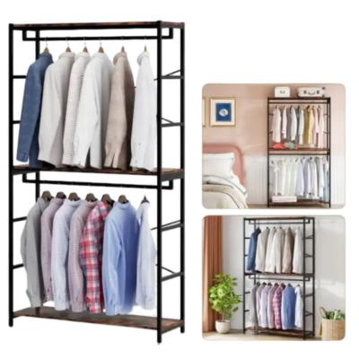 China Durable China Factory Price Clothing Stand Coat Rack Metal Display Garment Clothes Rack For Home Bedroom Use for sale