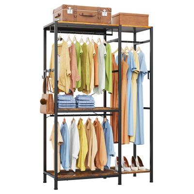 China Durable OEM ODM Factory Free Standing Closet Organizer Heavy Duty Clothes Closet Garment Clothing Store Display Rack for sale