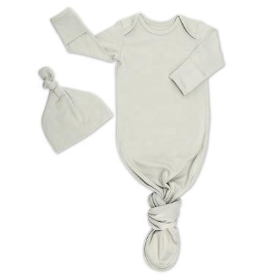 China Breathable Super Soft And Breathable Baby Tied Dress With Hat Baby Sleep Tied Long Sleeve Newborn Baby Dresses for sale