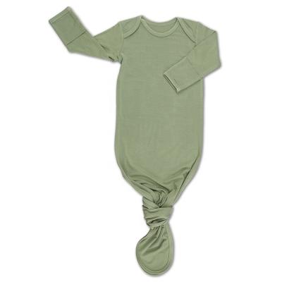 China Wholesale Antibacterial Plain Fiber Mermaid Soft Breathable Organic Bamboo Baby Knotted Pajamas Robe Newborn Baby Knotted Sleeping Bag for sale