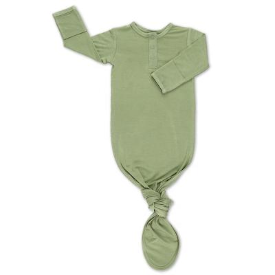 China High Quality Antibacterial Soft Fiber Infant Organic Bamboo Sleepwear Sleeving Long Knotted Baby Newborn Gown Baby Sleeping Sack Wrap Sack for sale