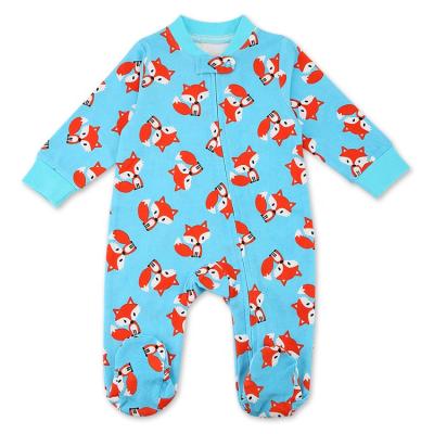 China Wholesale Newborn Baby Clothes Baby Romper Cotton Long Sleeve Baby Romper Infant Zipper Jumpsuit Infant Sleepsuit for sale