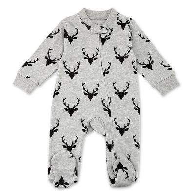 China Unisex 100% Cotton Baby Boys Girls& Toddler Pajamas Zipper Baby Pajamas Baby Romper for sale